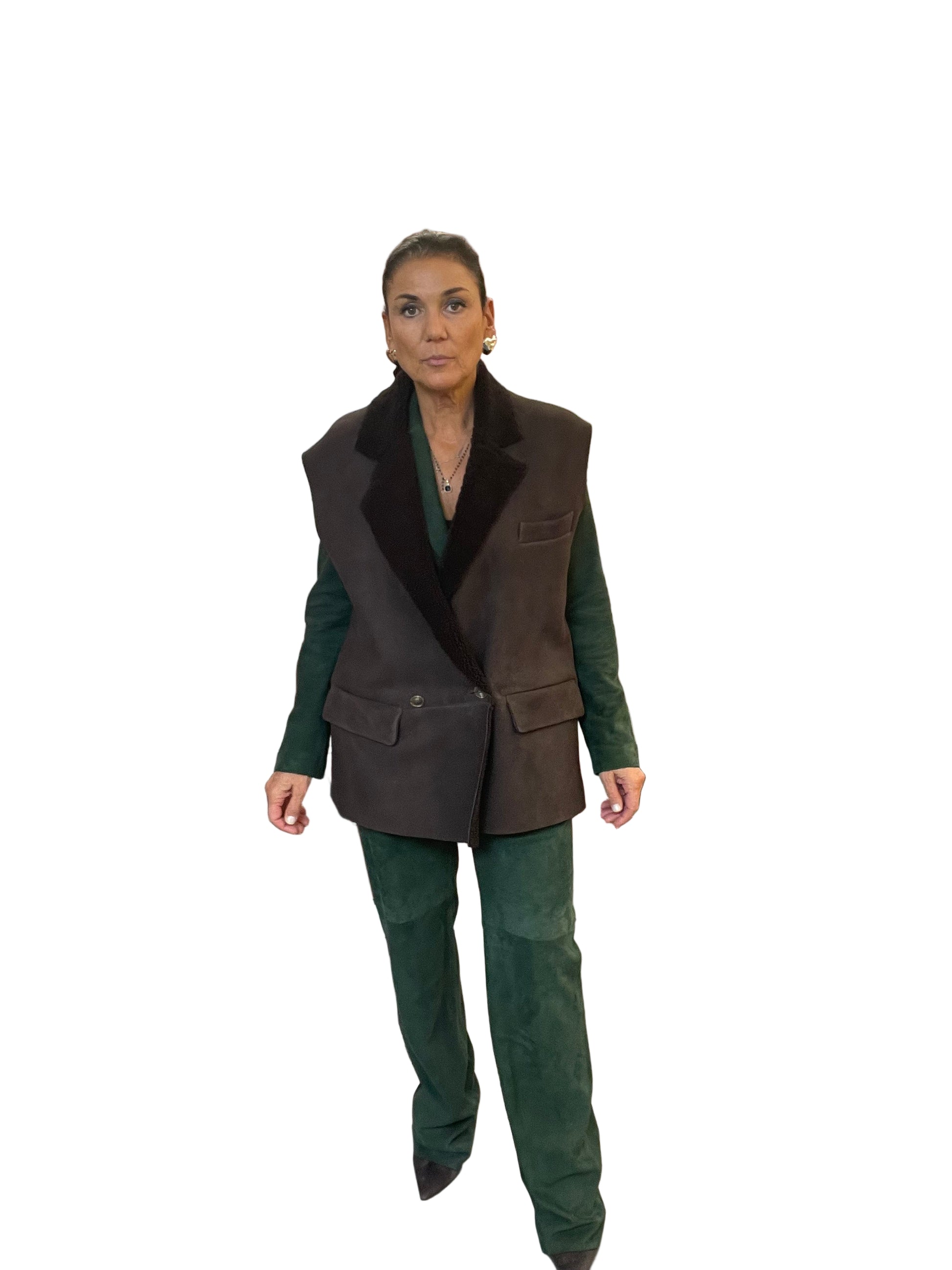 Gilet Shearling Mèthode Marrone