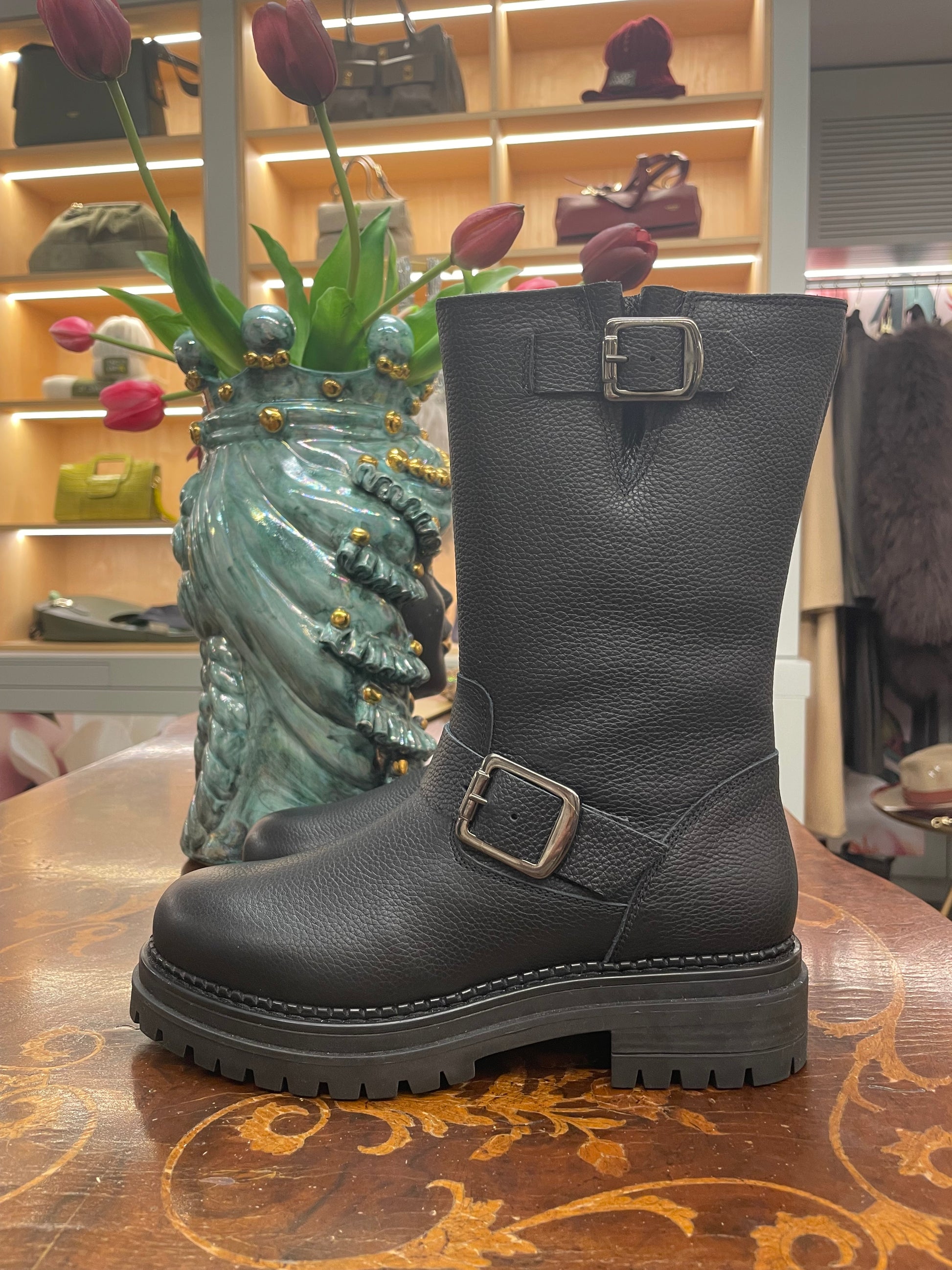 Stivale Biker Argilla