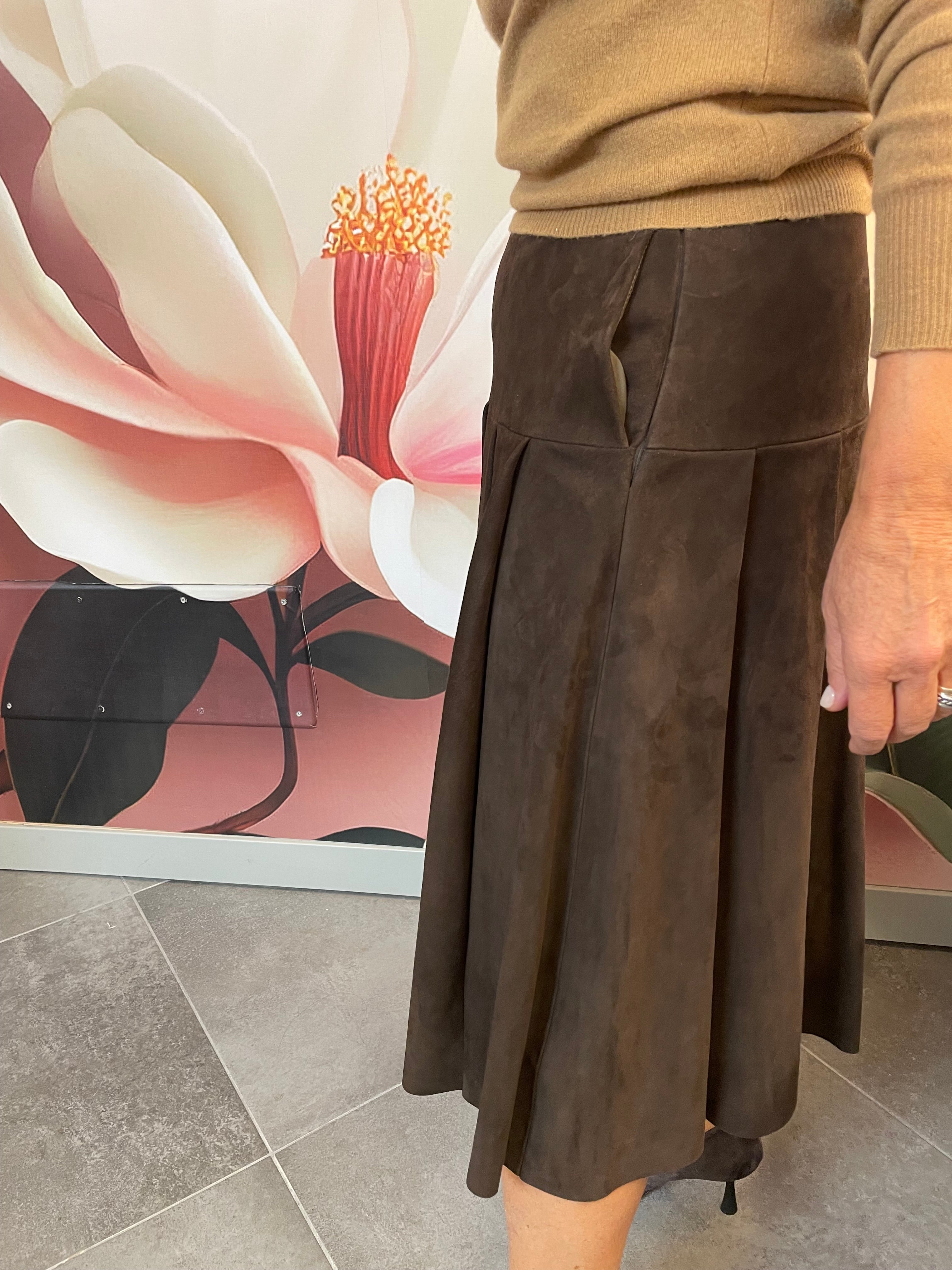 Gonna Suede Mèthode Marrone