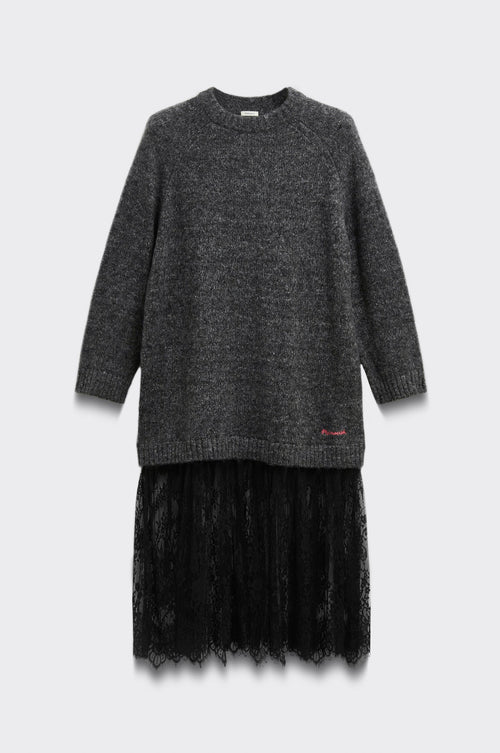 Abito in lana MANOUSH con dettaglio pizzo