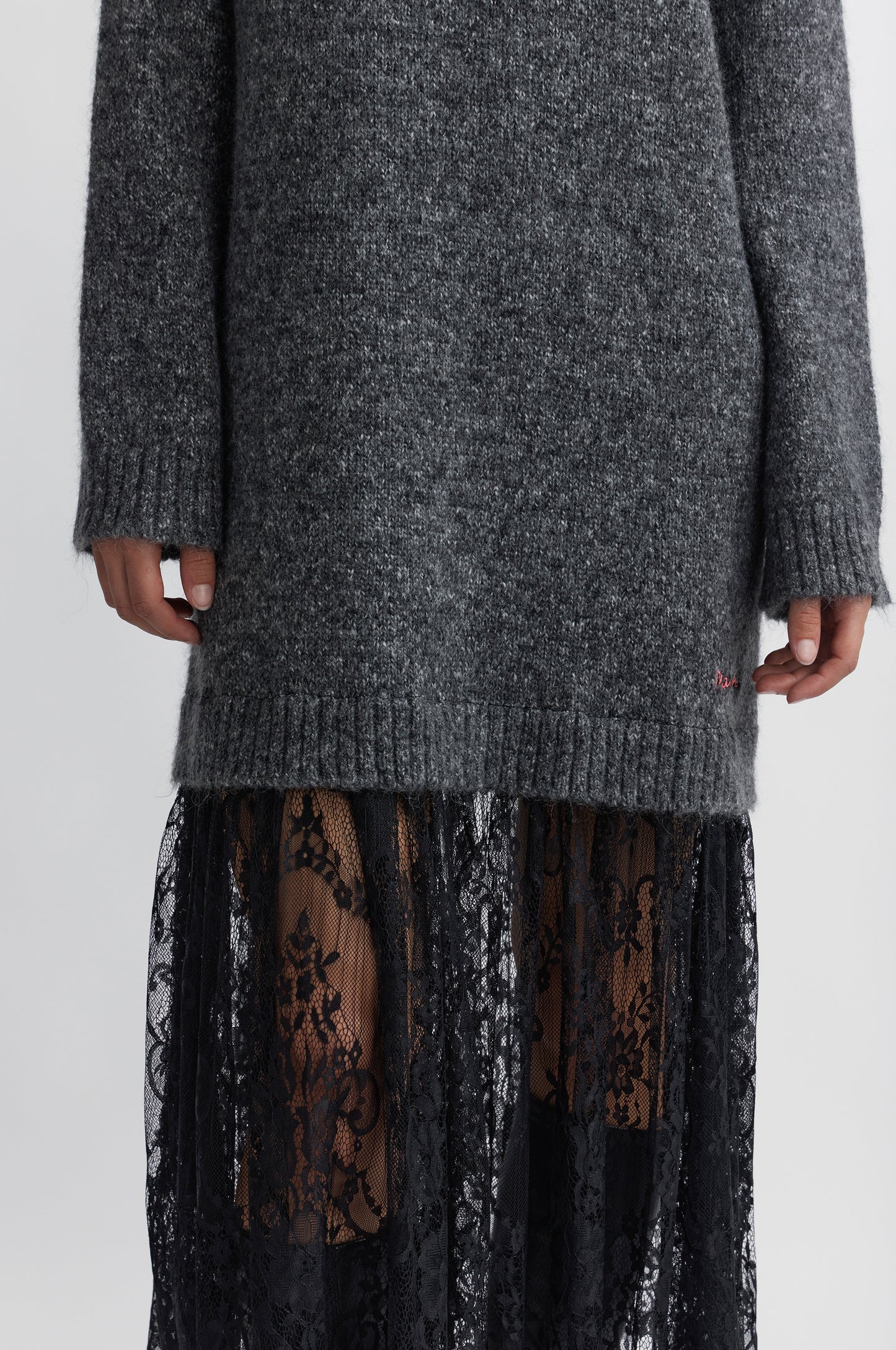 Abito in lana MANOUSH con dettaglio pizzo
