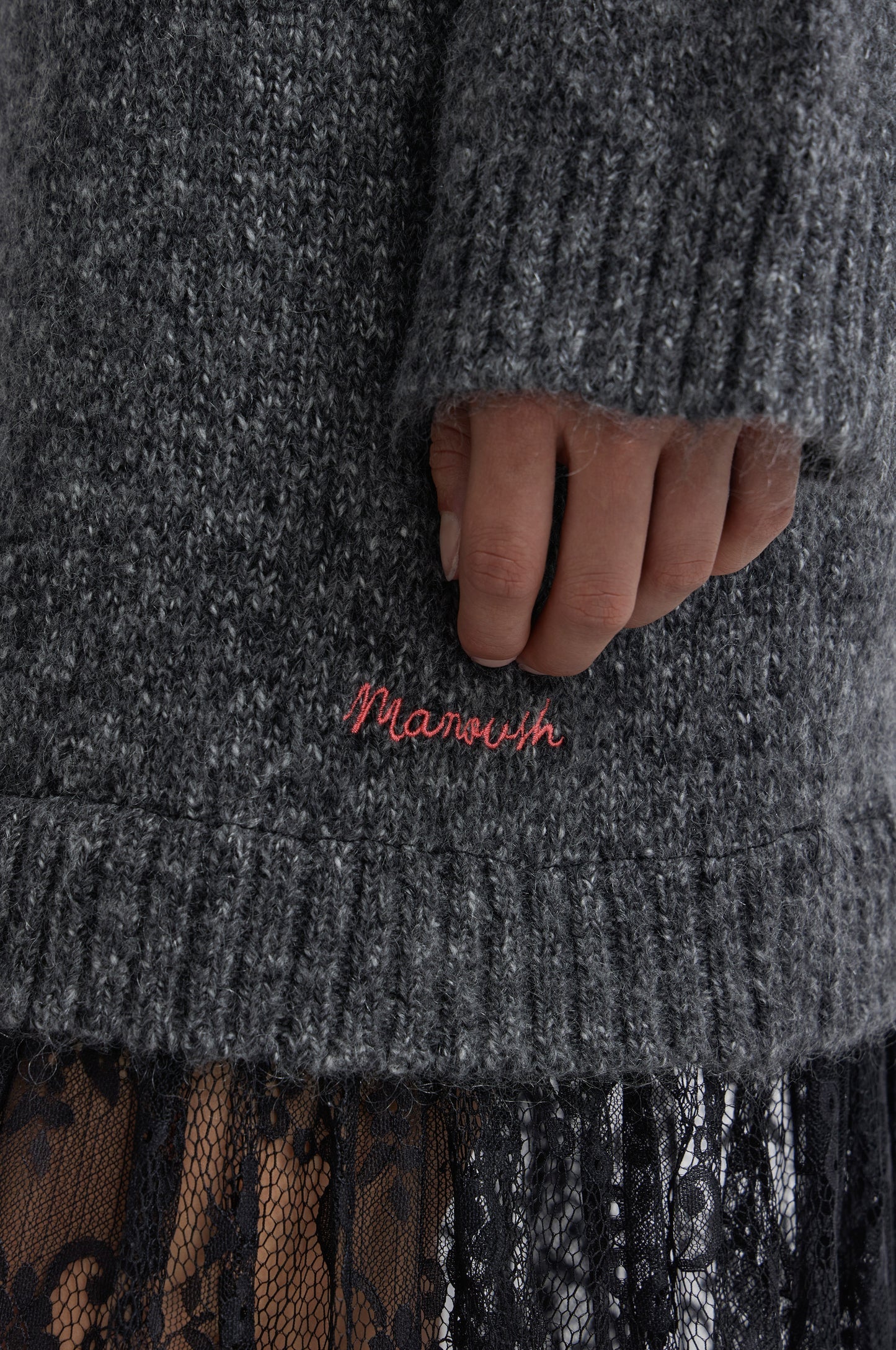 Abito in lana MANOUSH con dettaglio pizzo