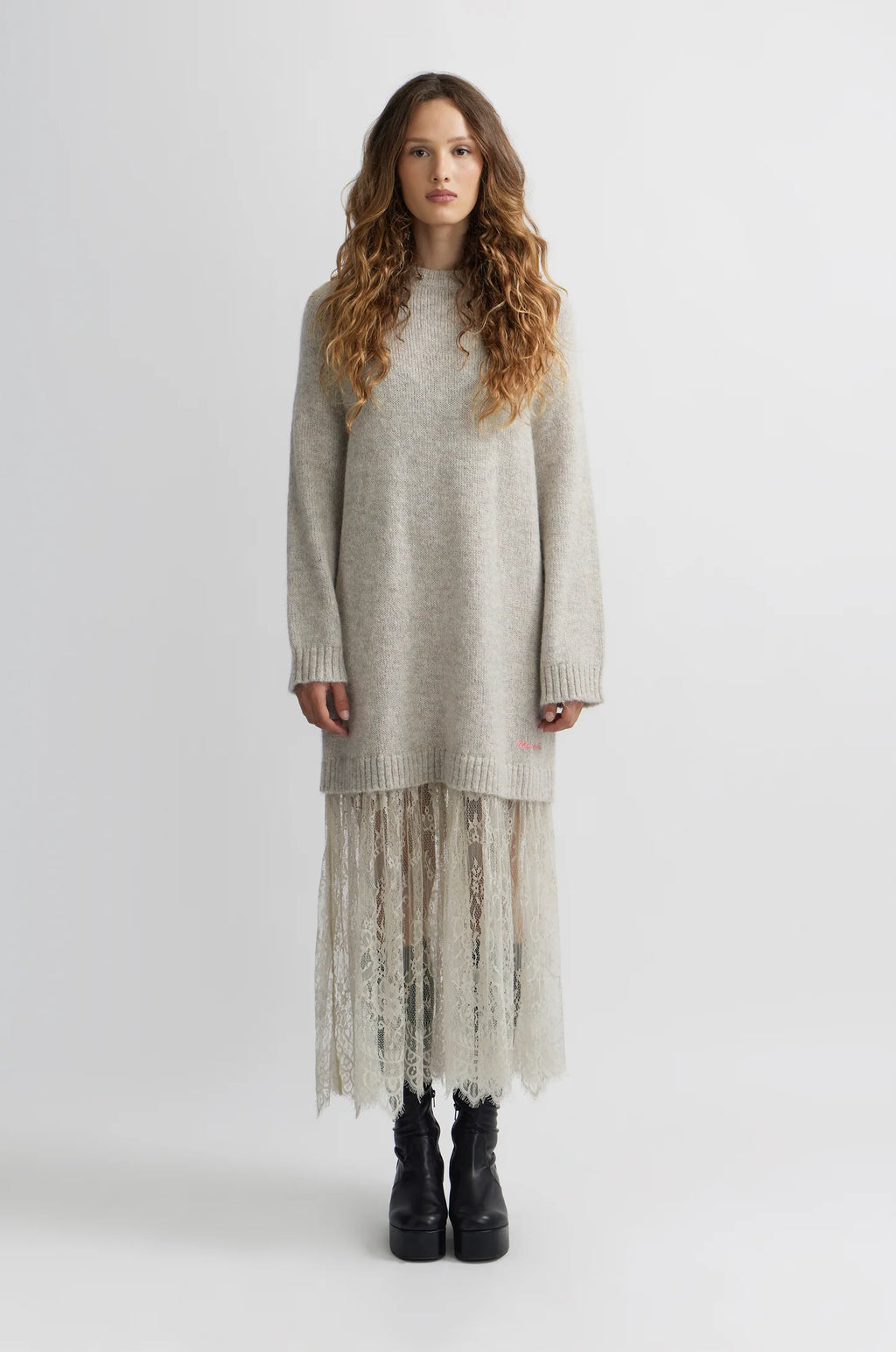 Abito in lana MANOUSH con dettaglio in pizzo