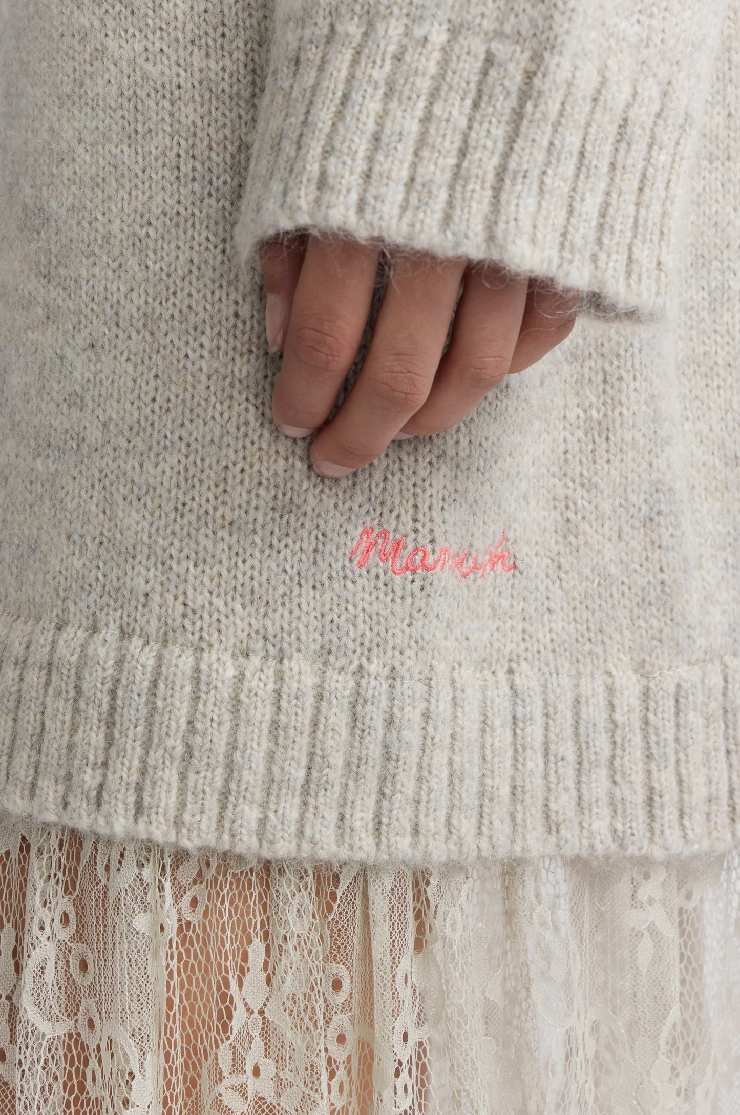 Abito in lana MANOUSH con dettaglio in pizzo