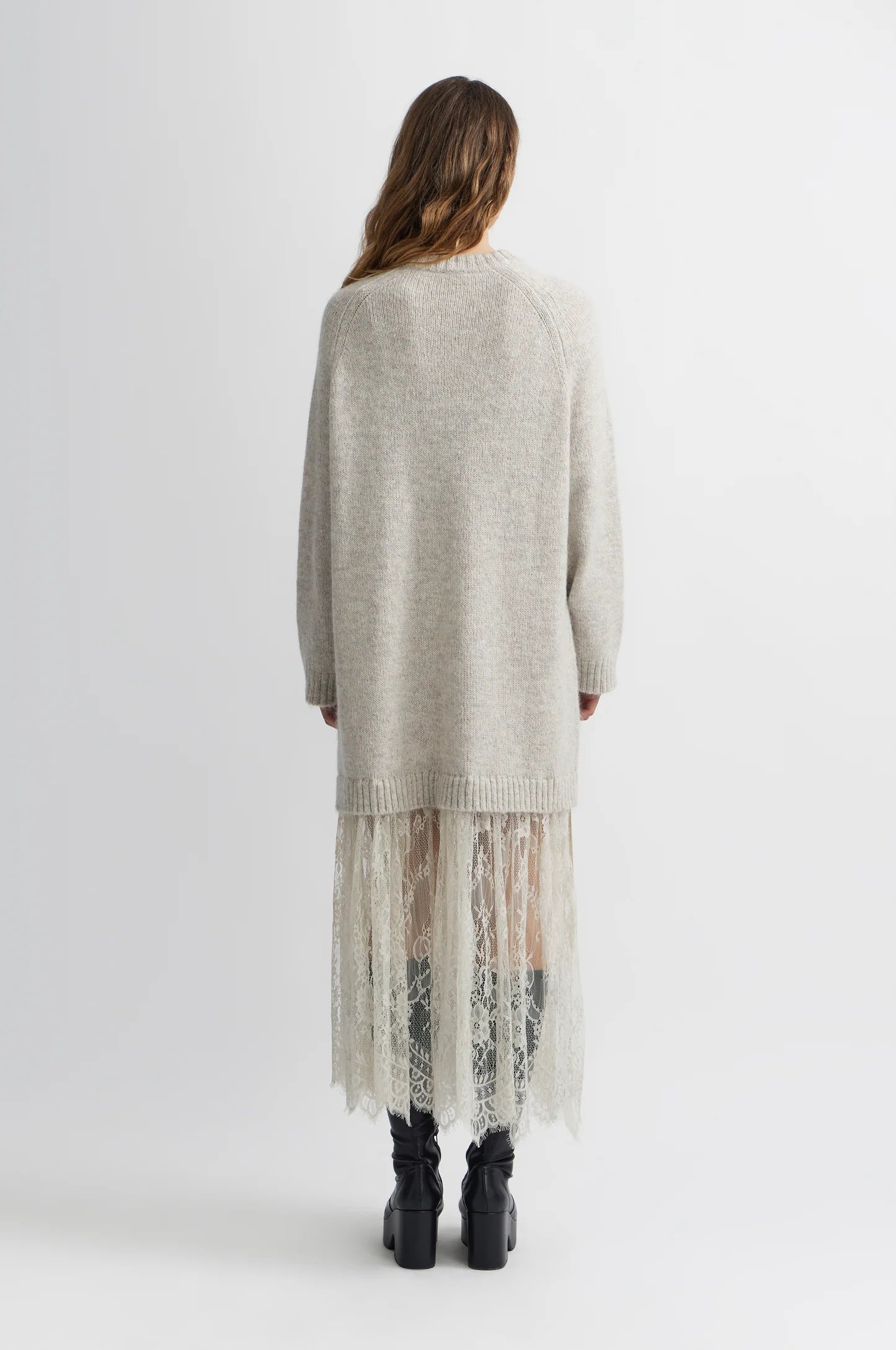 Abito in lana MANOUSH con dettaglio in pizzo