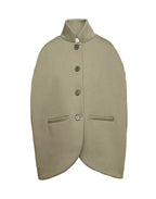 Cappa Madreperla Douuod in felpa soft muschio con chiusura a bottoni