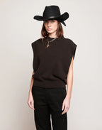 Gilet Douuod Titano Girocollo in Lana e Cashmere Ciocco