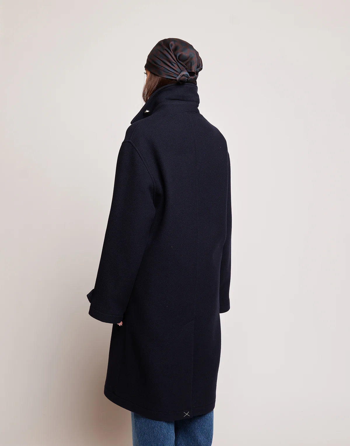 Cappotto Douuod Tanzanite in Double Twill di Lana Oltremare