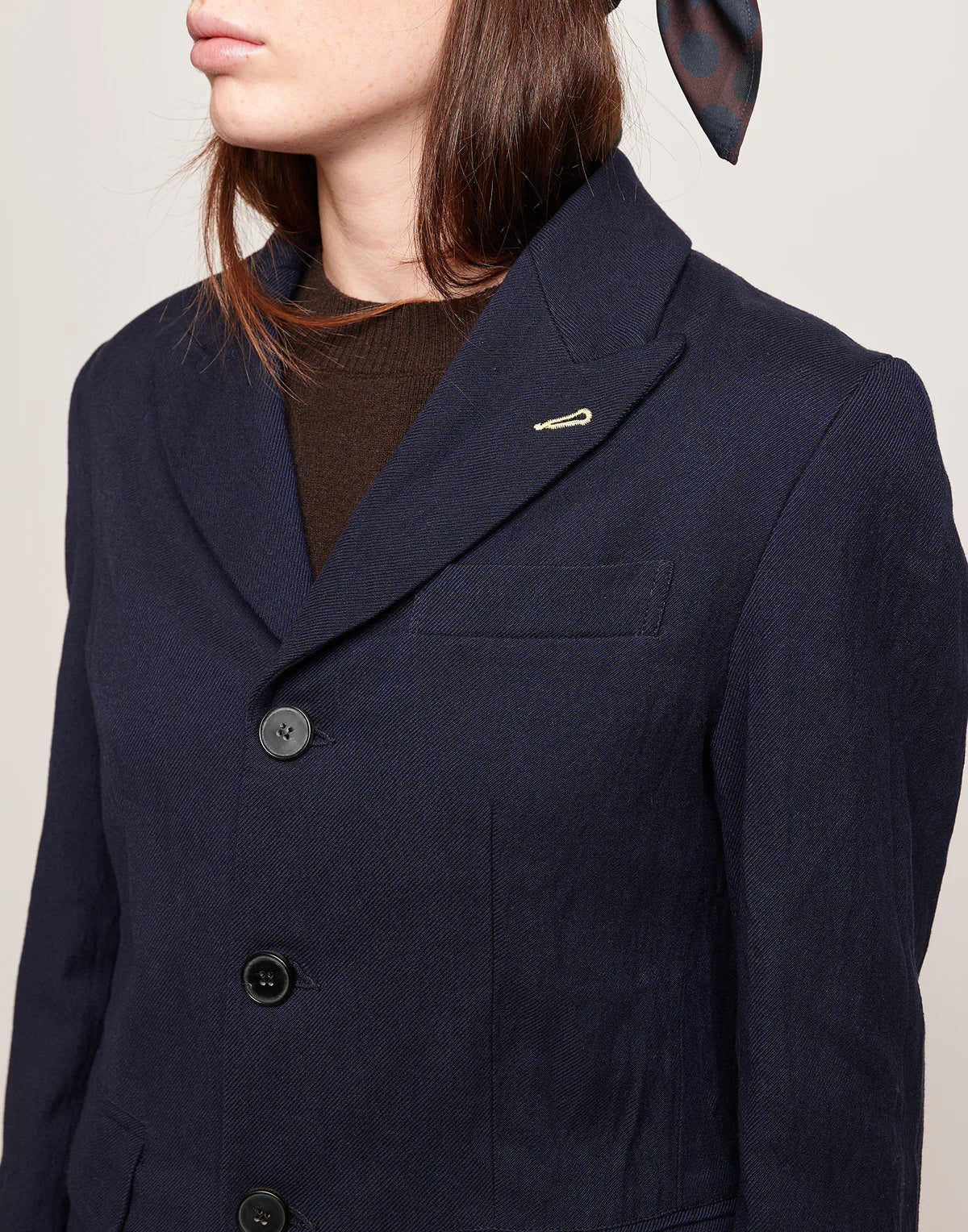 Blazer Douuod mod. Corallo Monopetto in Tricotina Crincle Washed