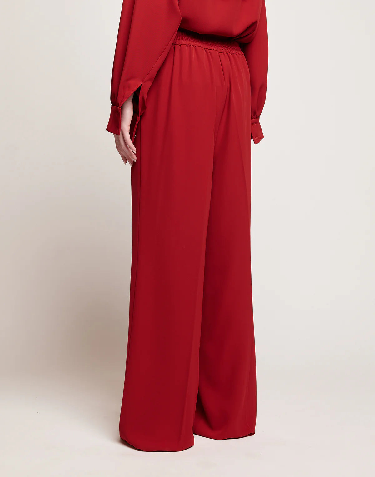 Pantaloni Douuod Hellen Ampi in Cady Fluido