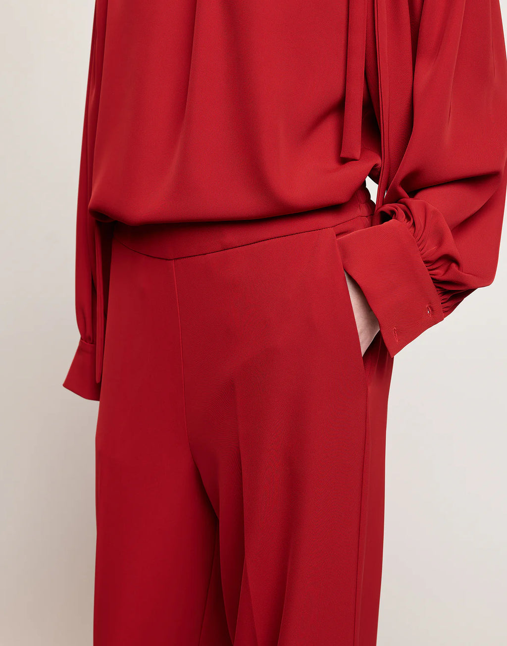 Pantaloni Douuod Hellen Ampi in Cady Fluido