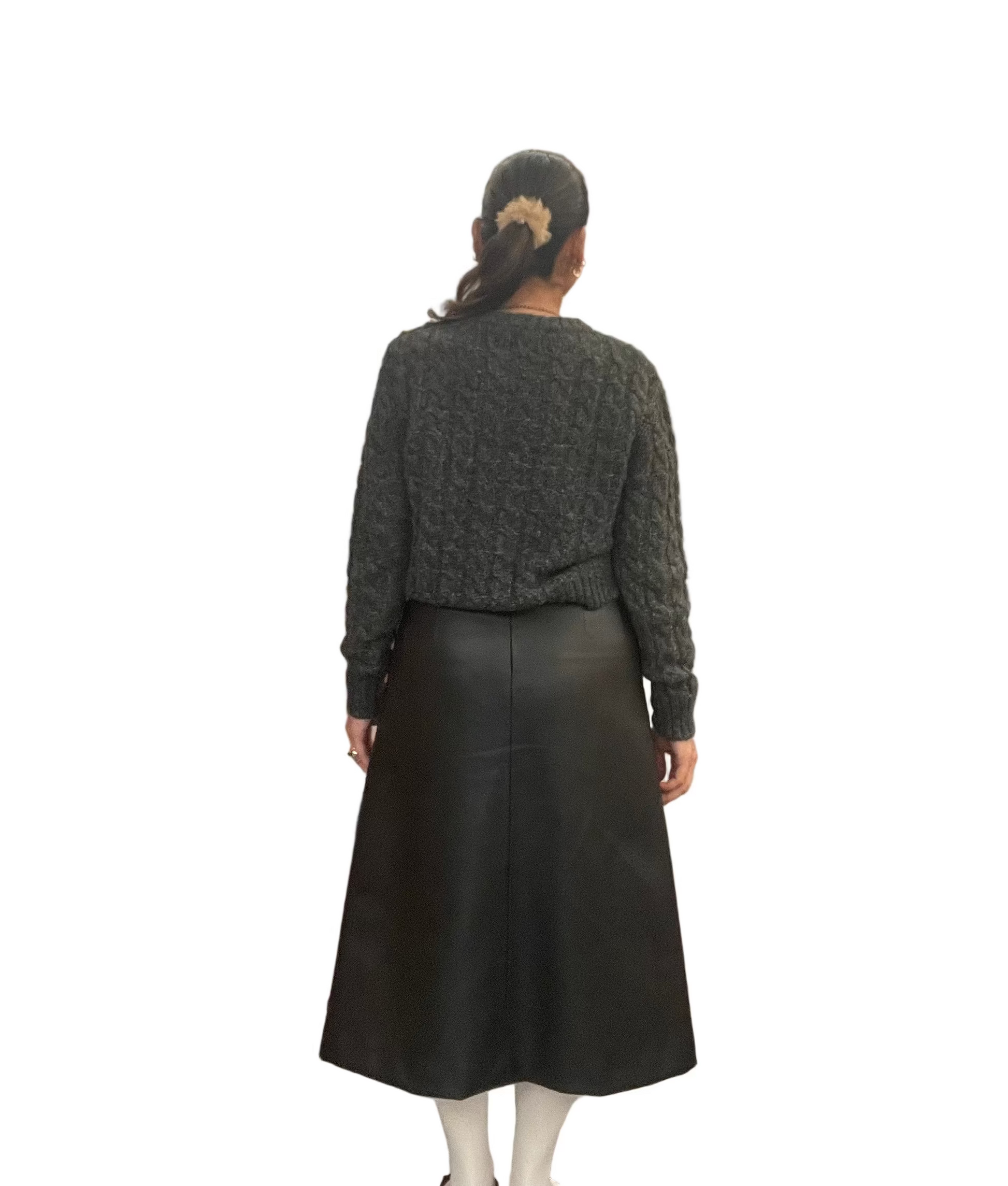 Gonna In Eco Soft Nero/marrone