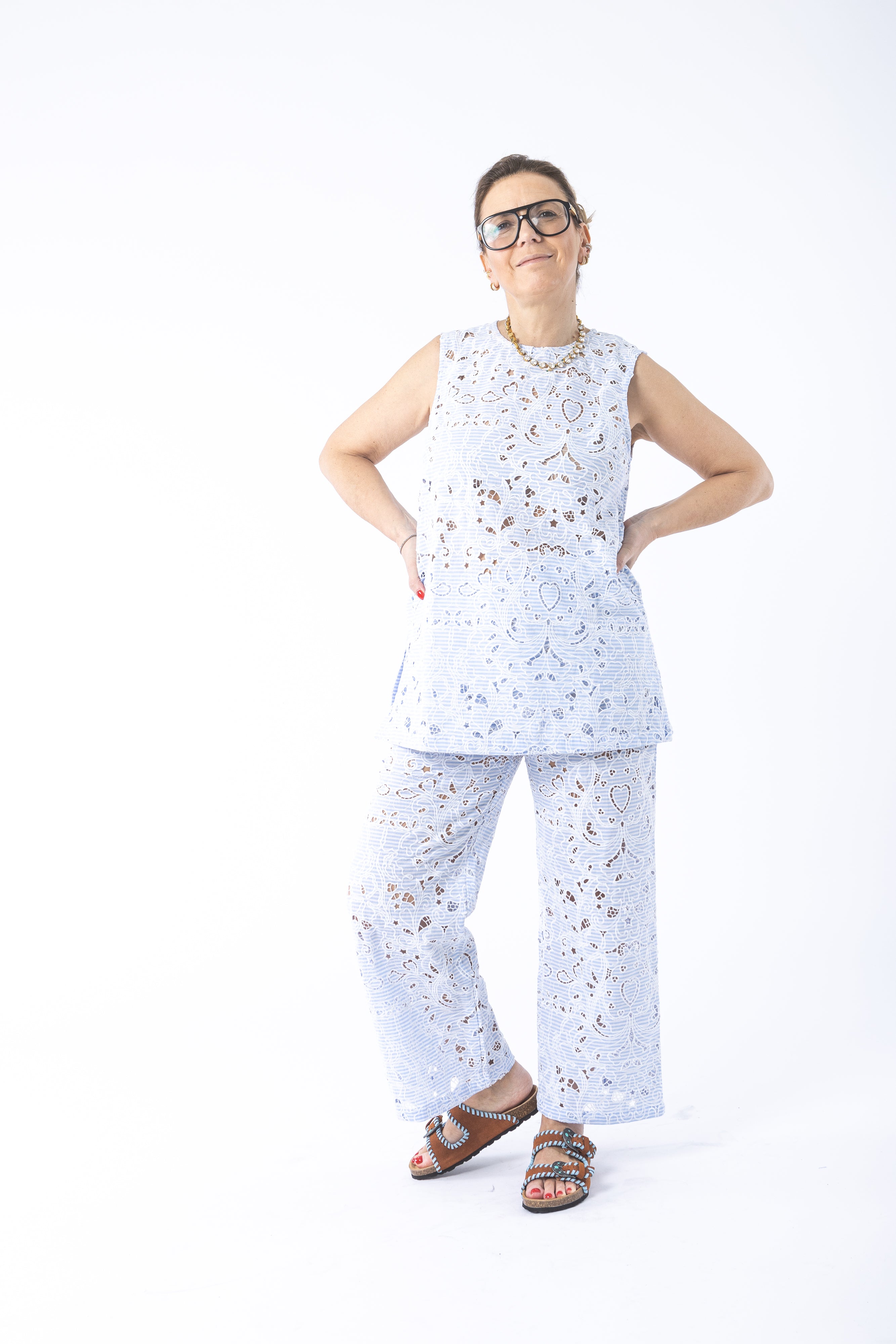 Pantalone Broderie Suisse MANOUSH