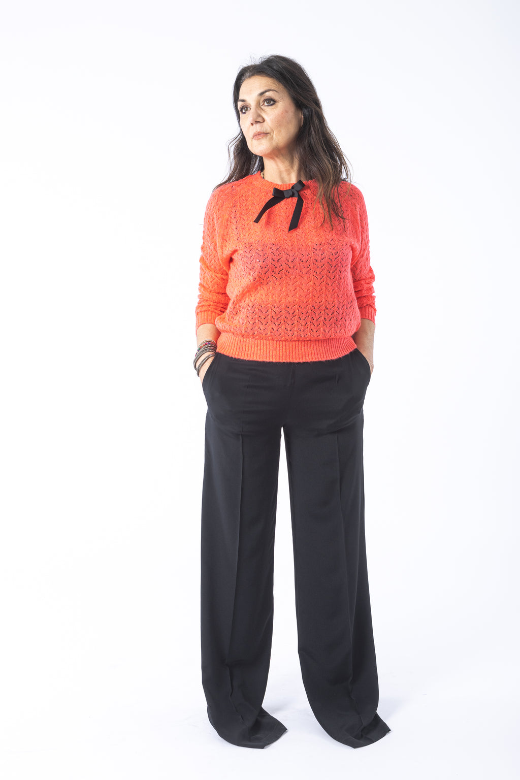 Maglia Manoush Traforata Corallo