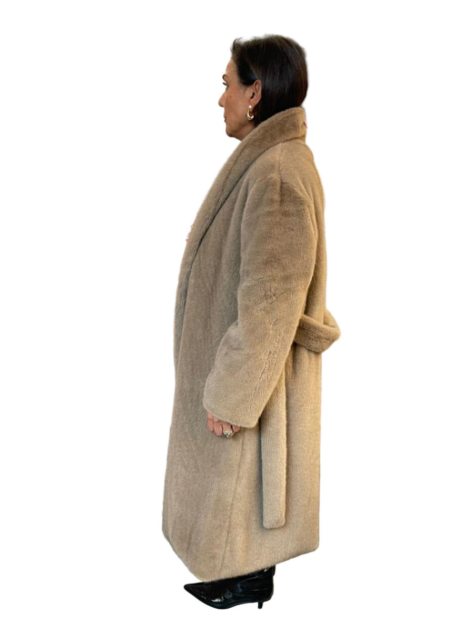 Ecopelliccia Any con cintura