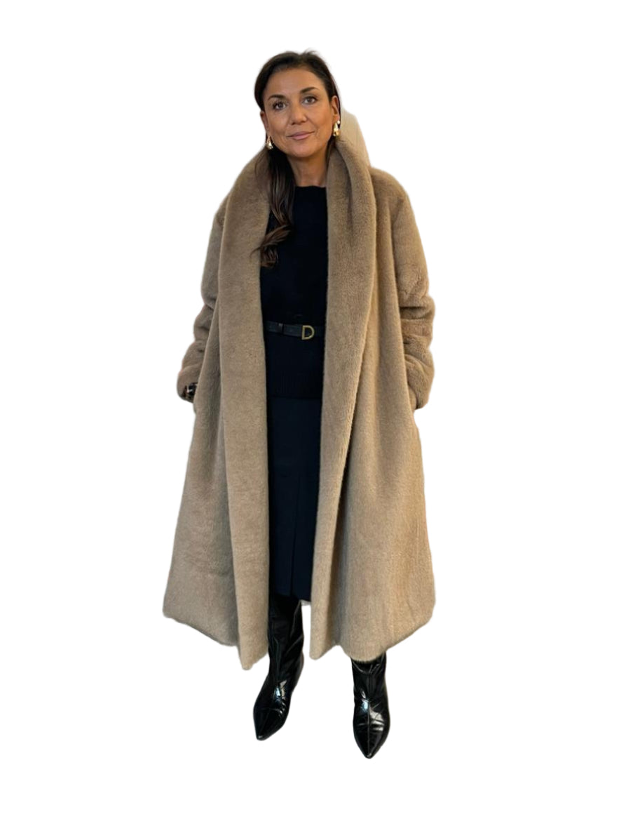 Ecopelliccia Any con cintura