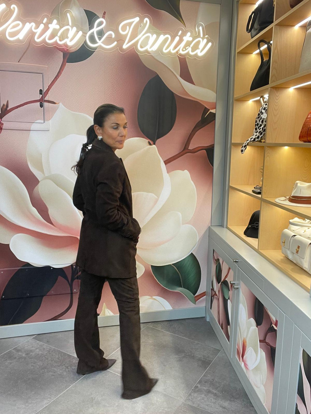 Giacca Methode doppio petto in Suede Marrone